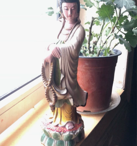 木雕工艺品摆件高度35厘米，品相如图 感兴...