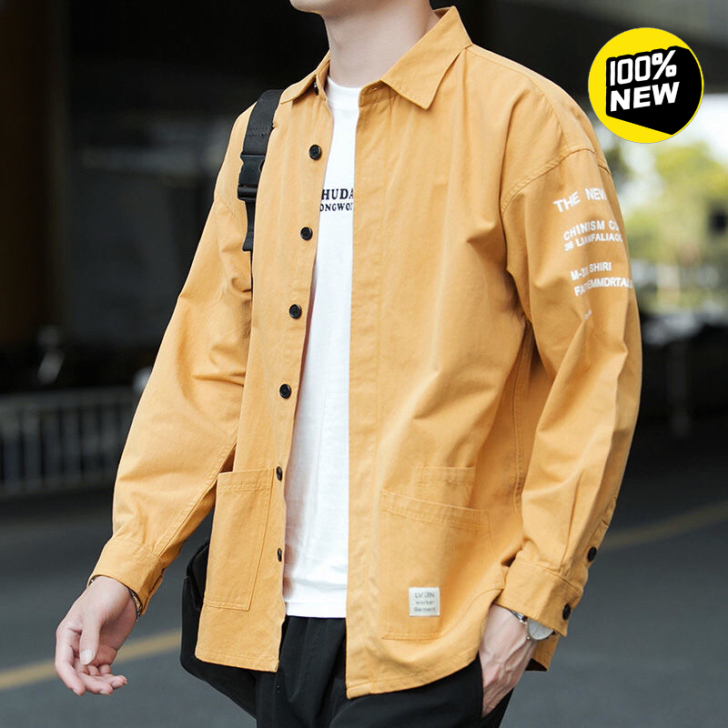 【清仓】100%纯棉男士长袖衬衫休闲宽松版...