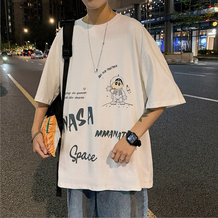 转季清仓夏季五分袖短袖t恤男2021新款中...