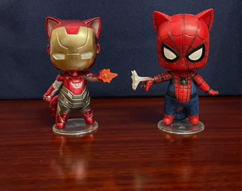 漫威Marvel蜘蛛侠钢铁侠潮儿Q版手办公...