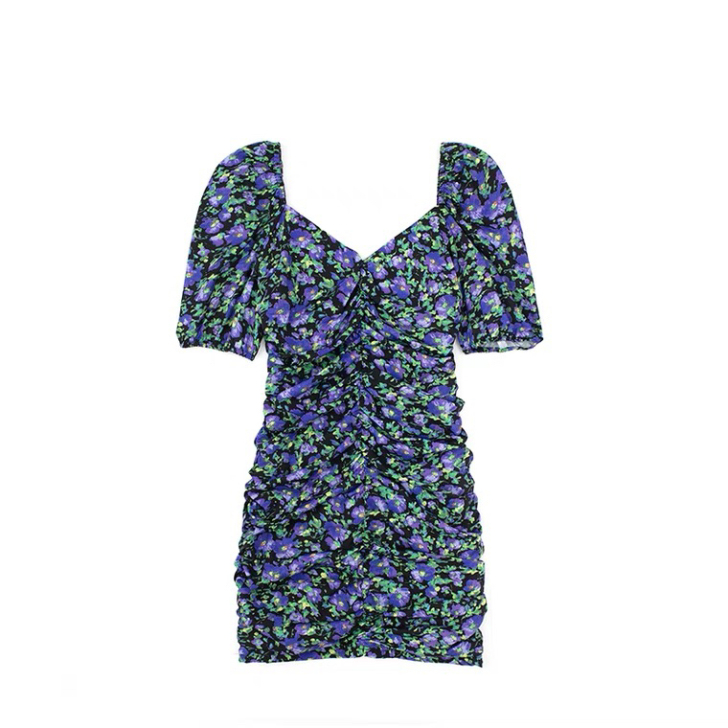 129元入的超仙韩系复古显瘦碎花裙 全新有...