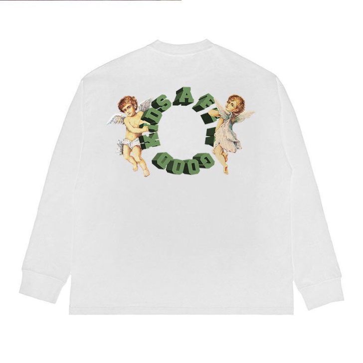 纯棉卫衣男女2021秋季双色天使新款潮牌A...