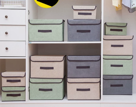 【闲置处理】收纳箱家用无纺布收纳盒多功能杂...