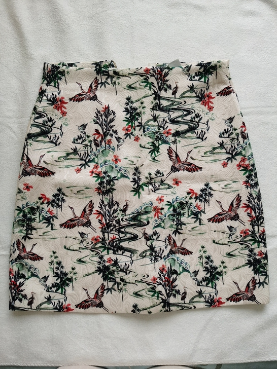 8成新，HM中国风，仙女仙鹤包臀裙，孕后穿...