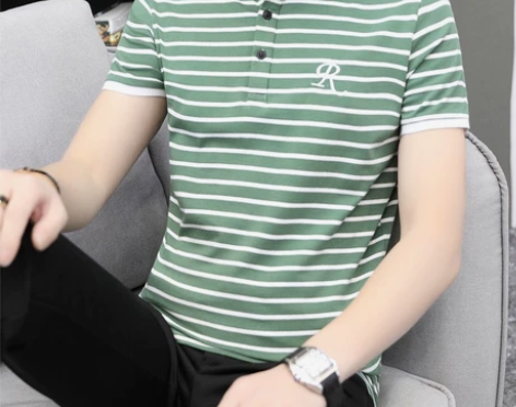 高品质夏季新款男士短袖T恤男韩版翻领POL...