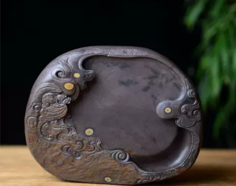 梅花坑砚台 端砚 天然石眼  初学者砚台墨海