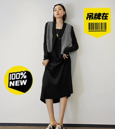 美洋MEIYANG 梦中情人连衣裙 纯色大...