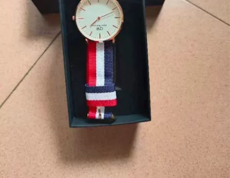 dw手表男 40mm经典撞色织纹潮流大表盘...