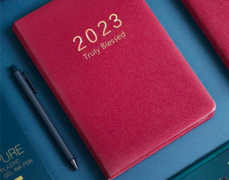 笔记本 得力佳2023年日程本定制日历本计...