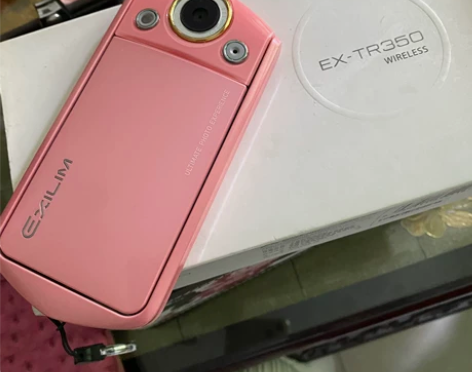 卡西欧tr350,蜜桃粉色,含内存卡,原装...