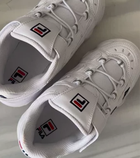 斐乐fila儿童老爹鞋 全新未穿过 如视频...