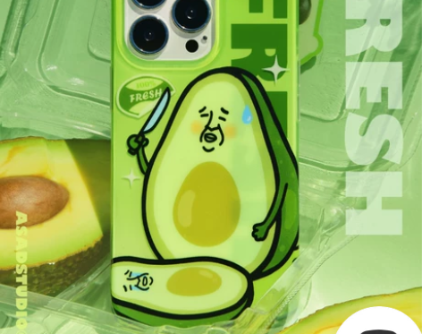 一个悲伤的店铺原创手机壳痛感牛油果双层工艺...