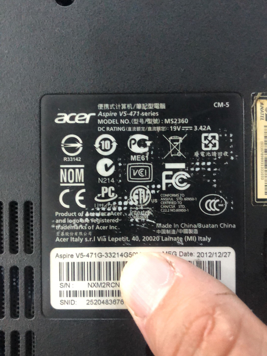 宏基V5-471主板，板载cpu I3  ...