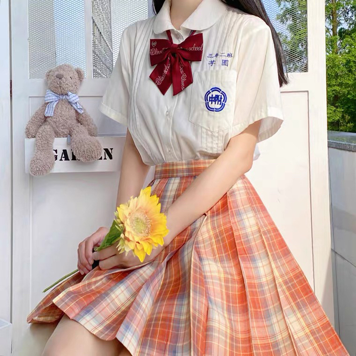 贩卖黄昏原创制服学生日系格子百褶裙【二十四...