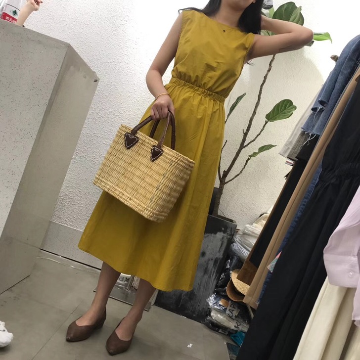 kapok韩国春夏装新款高腰显瘦松紧腰修#...