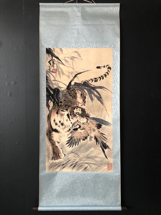 古玩字画【刘继卣】震威，三尺中堂作品