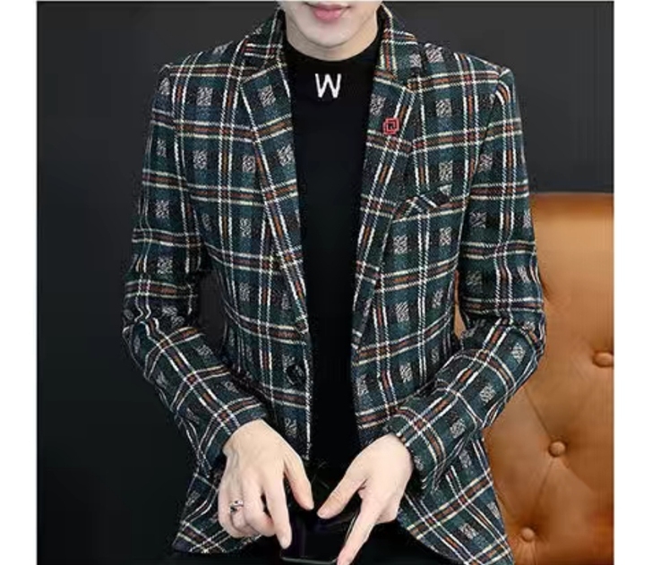 L码一件，120斤以内穿秋冬季男士加厚西服...