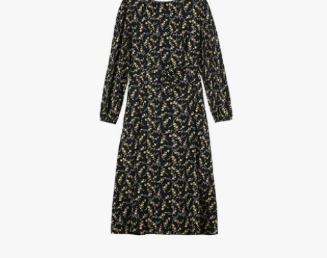 碎花系带气质连衣裙女秋装2020新款法式复...