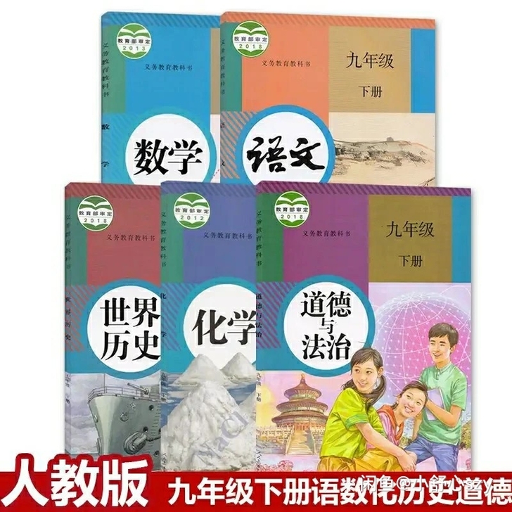 二手初中初三人教版9九年级下册全套语文数学...
