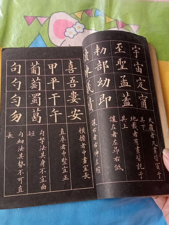 六十年代老毛笔书法字帖，黄自元间架结構帖，...