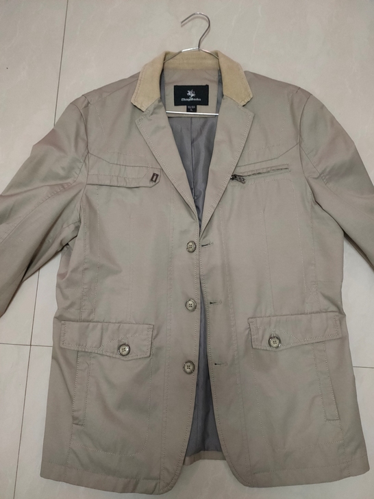 男士休闲西装  米色纯棉   处理闲置不退...