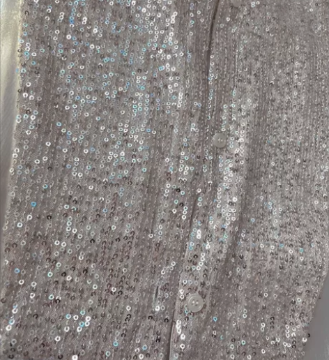 网红你的呵呵同款，亮片衬衫蕾丝一步裙一套搭...