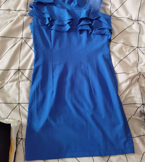 女装夏季性感连衣裙吊带斜肩荷叶边礼服短裙宝...