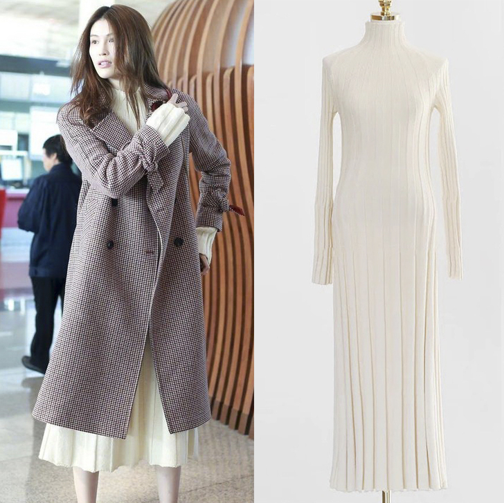 何穗同款白色 连衣裙