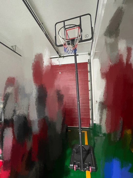 简易篮球架 成人标准框