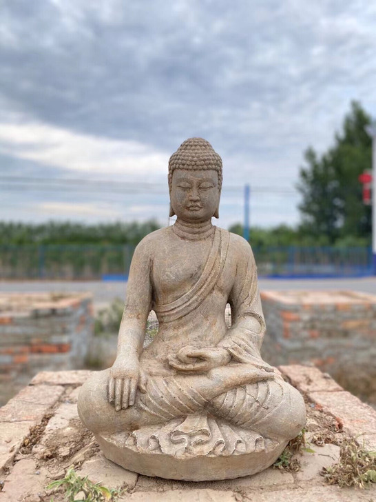 石雕古董古玩文玩艺术收藏释加牟尼坐佛像