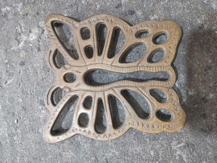 黄铜蝴蝶形状镂空隔热垫   壶垫   壶承...