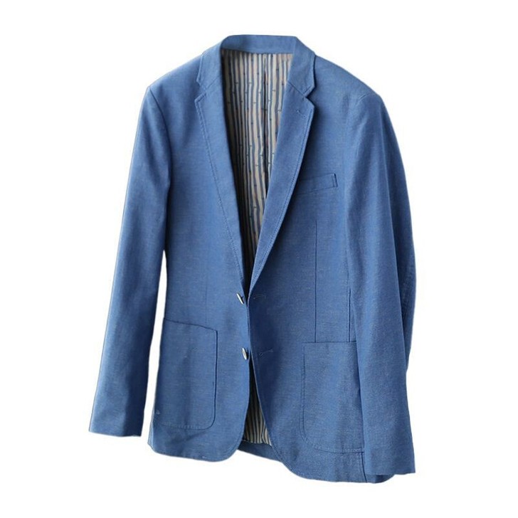 海家去标27%亚麻 透气舒适海系列西服男尾...
