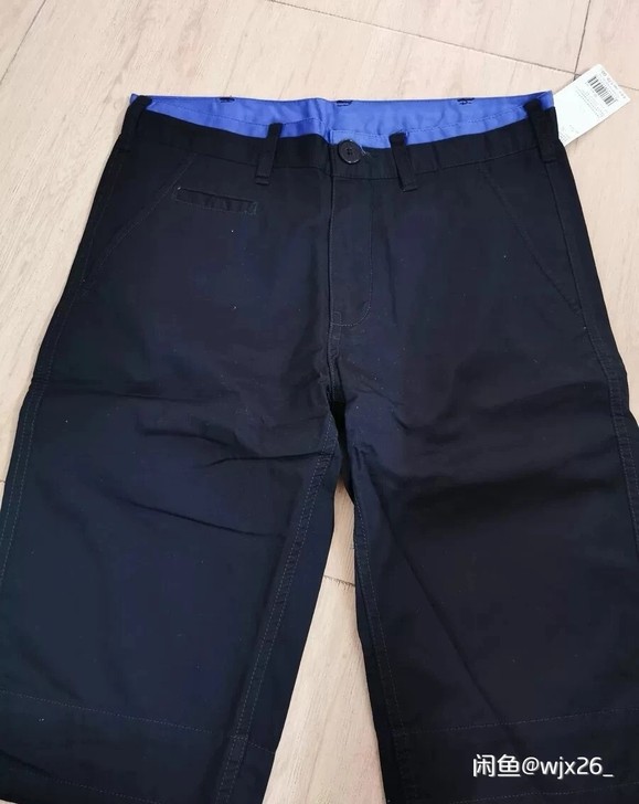 美特斯邦威男裤28码纯棉夏季短休闲裤,带牌...