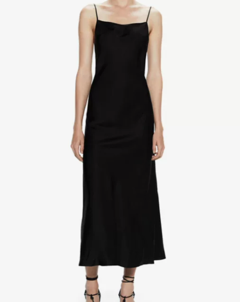 Massimo Dutti女装 长款缎面露...