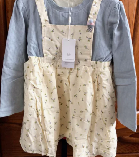 女童加绒长裙，全新，田园风，120码，裙长...