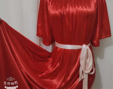 丝滑柔性纯欲风性感纯色睡裙长裙女中长款新款...