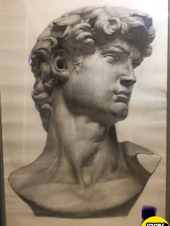 半开素描大卫 细节控 作品完好无损