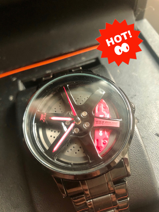 【全新正品】3D立体旋转轮毂手表,镂空旋转...