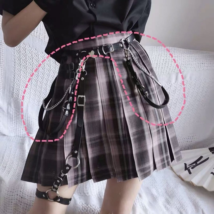 朋克背带腰链 裤链子 配饰jk裙子饰品裙皮带