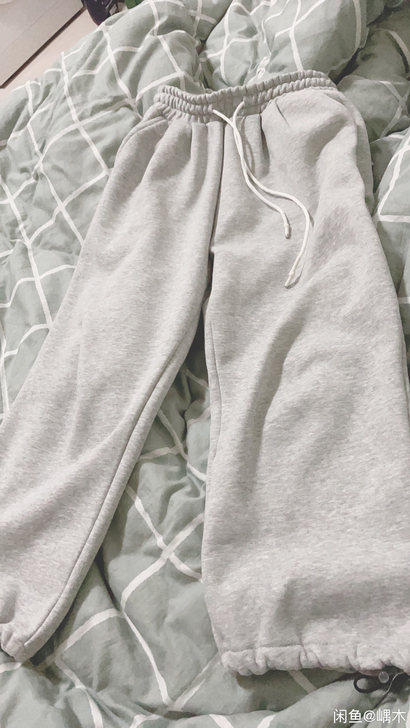 休闲裤 束脚九分裤 内薄绒 男女同款 S码...