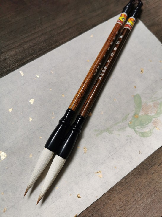 90年代双羊牌精品兼毫大毛笔，善琏湖笔老品...