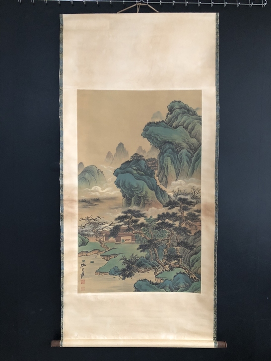 古玩收藏名人名家字画实物拍摄【张大千】崎天...