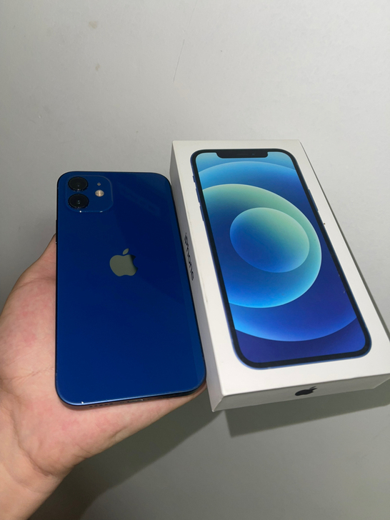 苹果12 128g蓝色全套，有购机发票