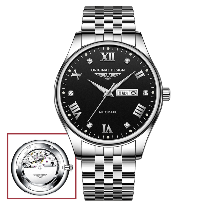 瑞士正品手表男士全自动机械表镂空防水十大品...