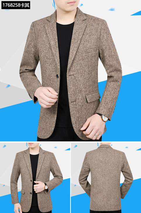 劲霸西装男士外套#全新正品清仓单西中青年衣...