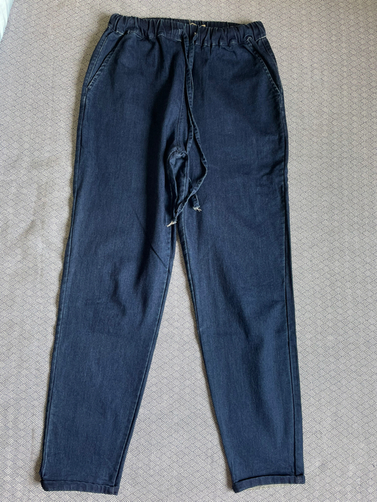 牛仔锥形休闲裤