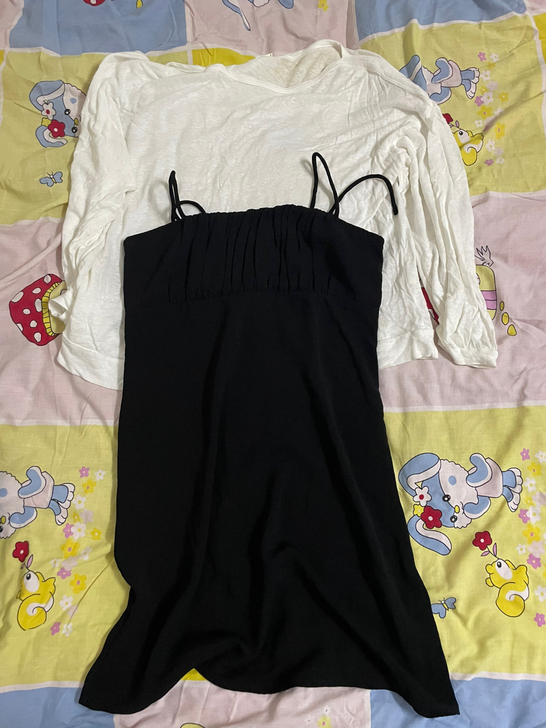 1313家连衣裙白t