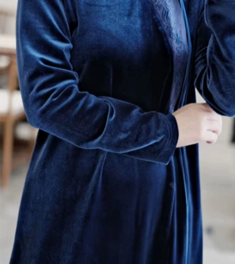 一半诗意 茶服 茶馆工作服 茶艺师  丝绒...