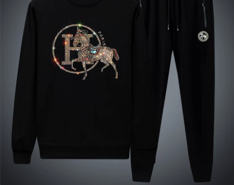 春秋季欧货卫衣卫裤套装男士2022新款欧洲...