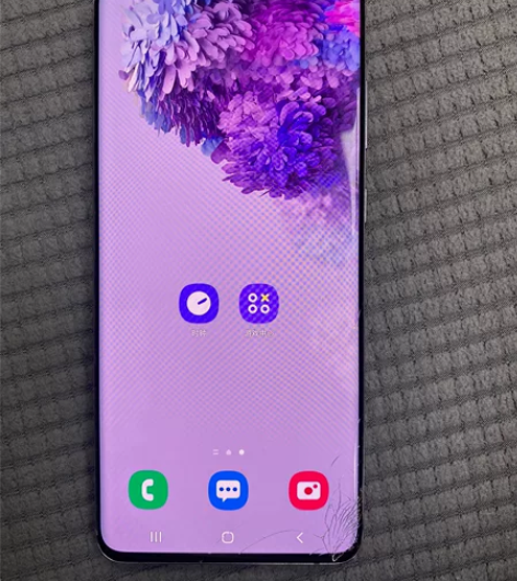 三星s20+（5G）  12256G外屏幕摔了下导致碎裂，...